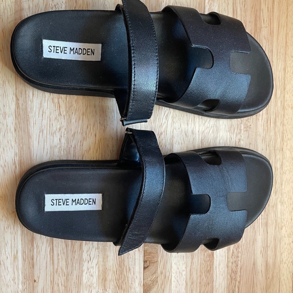 Steve Madden Mayven Women's Slide in Black Size 8 1/2